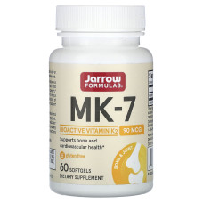 Вітамін К2, МК-7 Vitamin K2, Jarrow Formulas, 90 мкг, 60 м'яких капсул