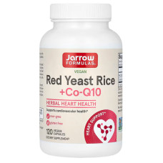 Коензим Q10, Червоний рис (Red Yeast Rice + Co-Q10), Jarrow Formulas, 120 капсул