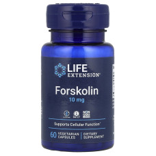 Форсколін, Forskolin, Life Extension, 10 мг, 60 вегетаріанських капсул