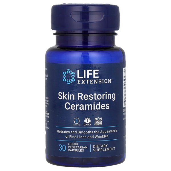 Відновлення шкіри, Skin Restoring Ceramides, Life Extension, кераміди, 30 рідких вегетаріанських капсул