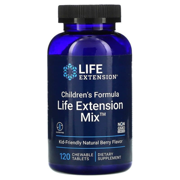 Мультивітаміни для дітей, Children's Formula Mix, Life Extension, ягідний смак, 120 жувальних таблеток