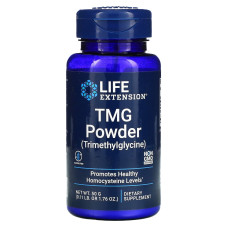 Триметилгліцин, TMG (Trimethylglycine), Life Extension, порошок, 50 г