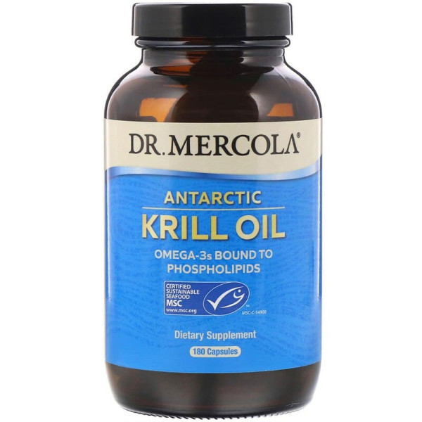 Масло криля арктичного, Krill Oil, Dr. Mercola, 180 капсул