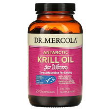 Масло криля антарктична, Krill Oil, Dr. Mercola, для жінок, 270 капсул