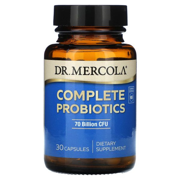 Пробіотики, Complete Probiotics, Dr. Mercola, 70 млрд КУО, комплекс для травної системи, 30 капсул