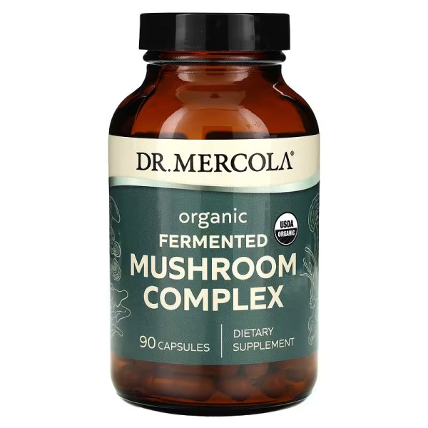 Гриби, комплекс, Mushroom Complex, Dr. Mercola, ферментований, 90 капсул