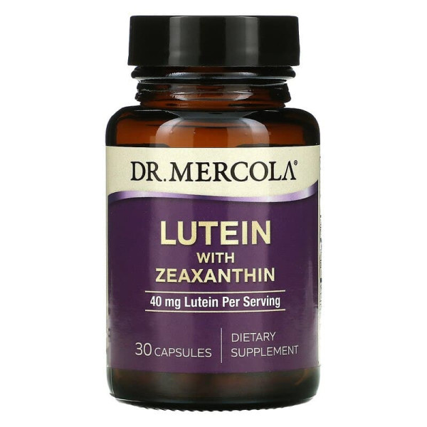 Лютеїн із зеаксантином, Lutein with Zeaxanthin, Dr. Mercola, 40 мг, 30 капсул