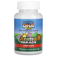 Риб'ячий жир для дітей, DHA for Kids, Nature's Plus, Animal Parade, вишневий смак, 90 жувальних цукерок