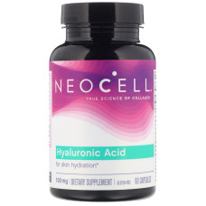 Гіалуронова кислота, зволоження, Hyaluronic Acid, Neocell, 60 капсул