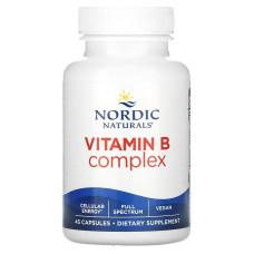 Комплекс вітамінів групи В, Vitamin B Complex, Nordic Naturals, 45 гелевих капсул