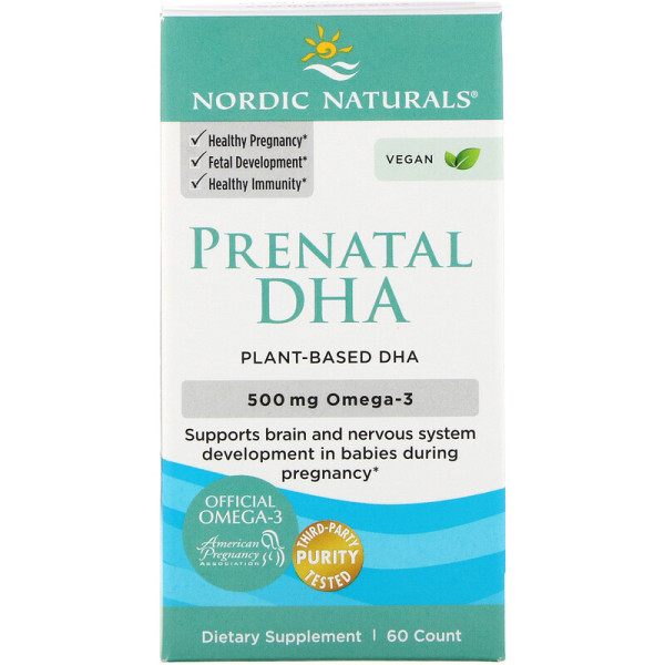 Риб'ячий жир для вагітних, Prenatal DHA, Nordic Naturals, 500 мг, 60 гелевих капсул