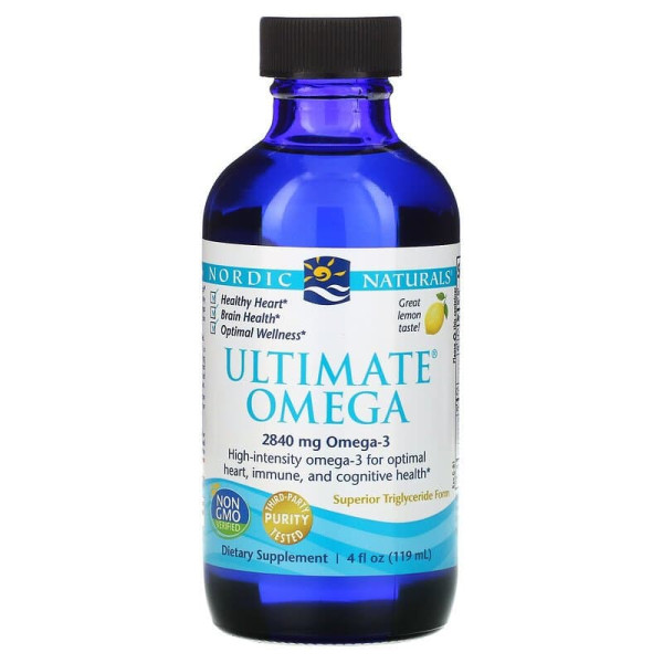 Концентрат риб'ячого жиру (лимон), Ultimate Omega, Nordic Naturals, 119 мл.