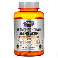 BCAA амінокислоти з розгалуженим ланцюгом, Amino Acids, Now Foods, Sports, 120 капсул