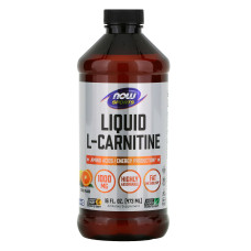 L-карнітин, L-Carnitine, Now Foods, Sports, рідкий, цитрус, 1000 мг, 473 мл