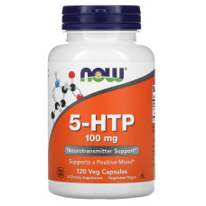 5-HTP, 5-гідрокситриптофан, 5-HTP, Now Foods, 100 мг, 120 вегетаріанських капсул
