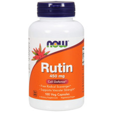 Рутин, Rutin, Now Foods, 450 мг, 100 вегетаріанських капсул
