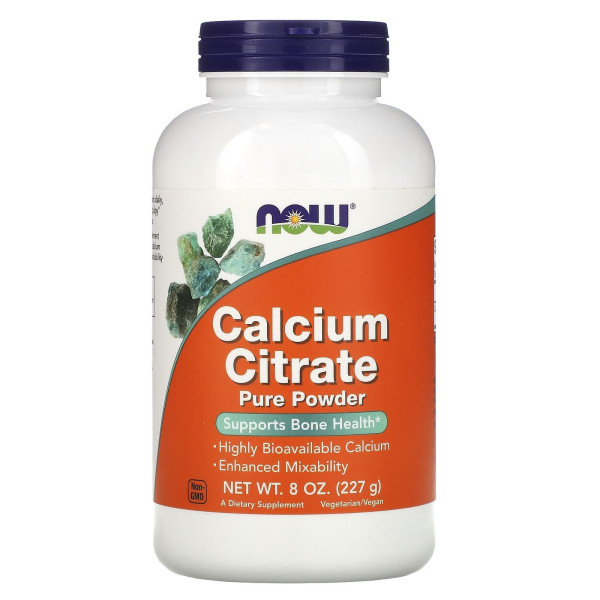 Цитрат кальцію, Calcium Citrate, Now Foods, порошок, 227 г