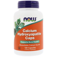 Кальцій і фосфор в капсулах, гідроксиапатит кальцію, Calcium Hydroxyapatite, Now Foods, 120 капсул