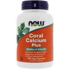 Кораловий кальцій плюс, Coral Calcium Plus, Now Foods, 100 вегетаріанських капсул