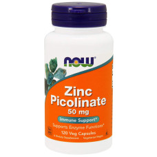 Піколінат цинку, Zinc Picolinate, Now Foods, 50 мг, 120 вегетаріанських капсул