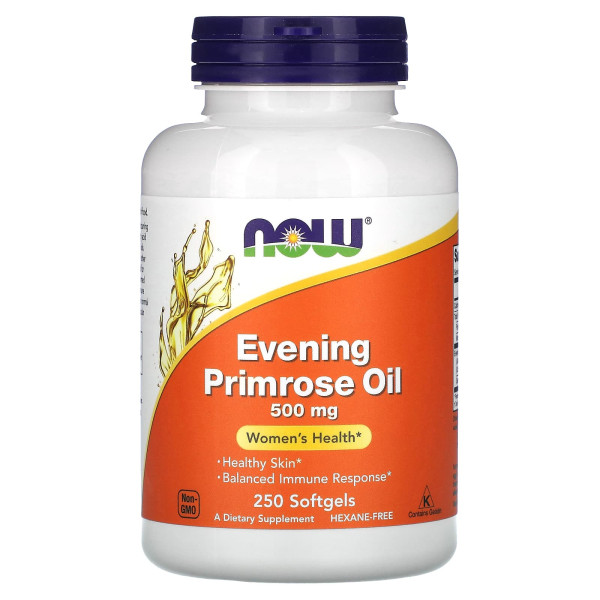 Олія вечірньої примули, Evening Primrose Oil, Now Foods, 500 мг 250 капсул