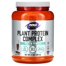 Протеїн рослинний, Plant Protein, Now Foods, комплекс з лободи, гороху та конопель, смак шоколадного мокко, 907 г
