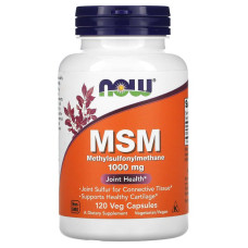 Метилсульфонілметан, MSM, Methylsulfonylmethane, Now Foods, 1000 мг, 120 вегетаріанських капсул