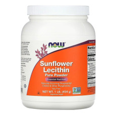 Соняшниковий лецитин, Sunflower Lecithin, Now Foods, чистий порошок, 454 г