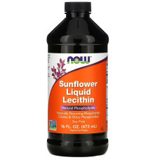 Лецитин соняшниковий, Lecithin, Now Foods, рідкий, 473 мл