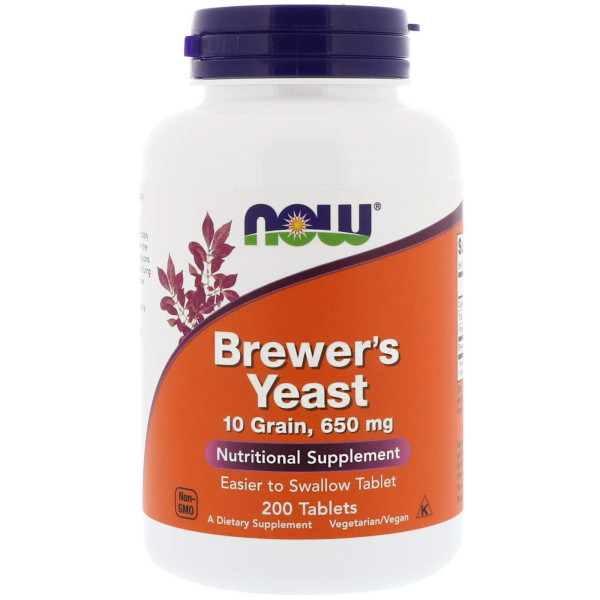 Пивні дріжджі, Brewer's Yeast, Now Foods, 1950 мг, 200 таблеток (650 мг у таблетці)