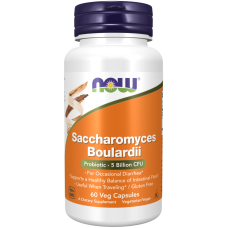 Сахароміцети Буларді, Saccharomyces Boulardii, Now Foods, 5 млрд. КУО, 60 вегетаріанських капсул