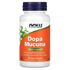 Мукуна пекуча (Капікачху), Dopa Mucuna, NOW Foods, 90 вегетаріанських капсул