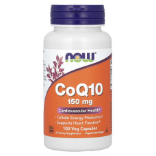Коензим Q10, CoQ10, Now Foods, 150 мг, 100 вегетаріанських капсул