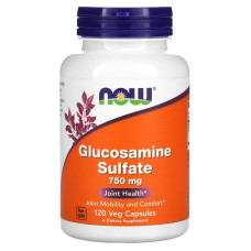 Глюкозамін сульфат, Glucosamine Sulfate, NOW Foods, 750 мг, 120 рослинних капсул