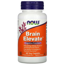Вітаміни для пам'яті, Brain Elevate, Now Foods, 60 вегетаріанських капсул