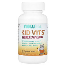Вітаміни для дітей, Kid Vits, Now Foods, Kids, ягідний лимонад, 120 жувальних таблеток