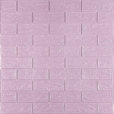 3D панель самоклеюча 700х770х3мм цегла Світло - фіолетова (015-3) SW-00000574