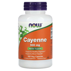 Каєнський перець, Cayenne, Now Foods, 500 мг, 100 вегетаріанських капсул