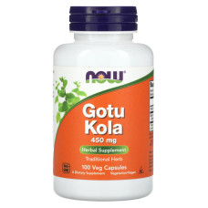 Готу кола (Gotu Kola), Now Foods, 450 мг, 100 вегетаріанських капсул