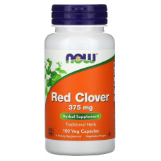 Червона конюшина, Red Clover, Now Foods, 375 мг, 100 вегетаріанських капсул