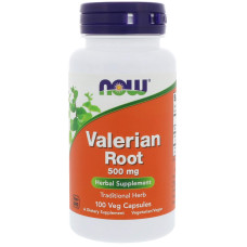 Корінь Валеріани, Valerian Root, Now Foods, 500 мг, 100 вегетаріанських капсул