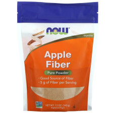 Яблучне волокно, Apple Fiber, Now Foods, чистий порошок, 340 г
