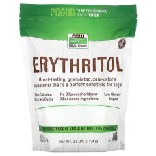 Еритритол, цукрозамінник, Erythritol, Now Foods, Real Food, 1134 г
