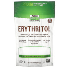 Еритритол (цукрозамінник), Erythritol, Now Foods, Real Food, 454 гр