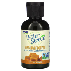 Стевія, Better Stevia, Now Foods, рідкий підсолоджувач з нульовою калорійністю, смак англійського ірису, 59 мл