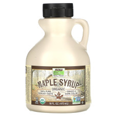 Кленовий сироп, Maple Syrup, Now Foods, Real Food, органік, клас A, темний колір, 473 мл