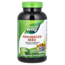 Пажитник, Fenugreek Seed, Nature's Way, насіння, 1130 мг, 320 веганських капсул (565 мг на капсулу)