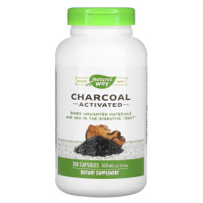 Активоване вугілля, Charcoal Activated, Nature's Way, 280 мг, 360 капсул