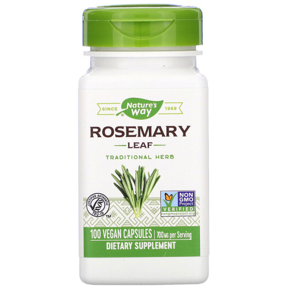 Розмарин, Rosemary, Nature's Way, листя, 700 мг, 100 веганських капсул (350 мг на капсулу)