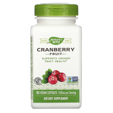 Журавлина, Cranberry, Nature's Way, екстракт ягід, 180 веганських капсул (465 мг на 1 капсулі)